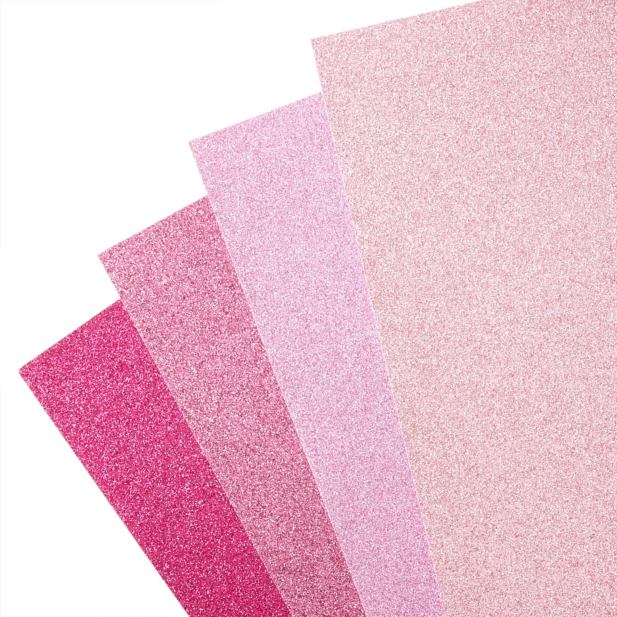 12 Packs: 24 ct. (288 total) Pink Hues Glitter 8.5" x 11" Cardstock Paper by Recollections™